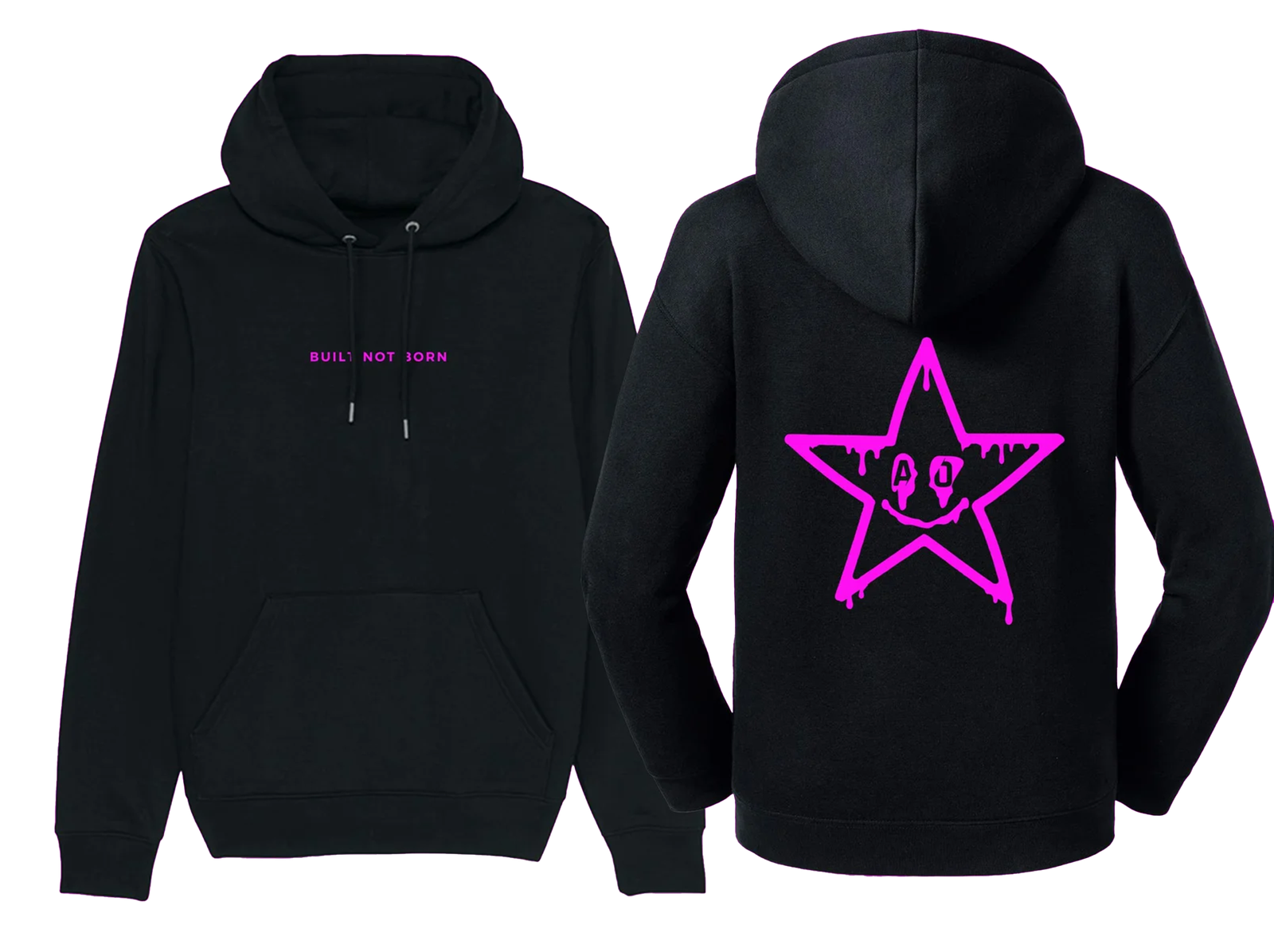 star-hoodie-pink